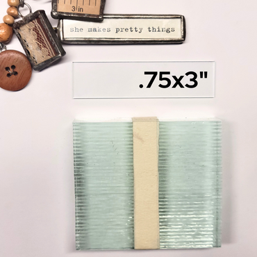 3/4"x3" Rectangles Clear Flat Glass (.75 inch x 3 inch) | 10/30/100 Packs