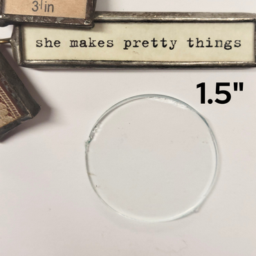 1.5" Round Flat Glass Circles (1.5 inch) | 6 or 16 Pack