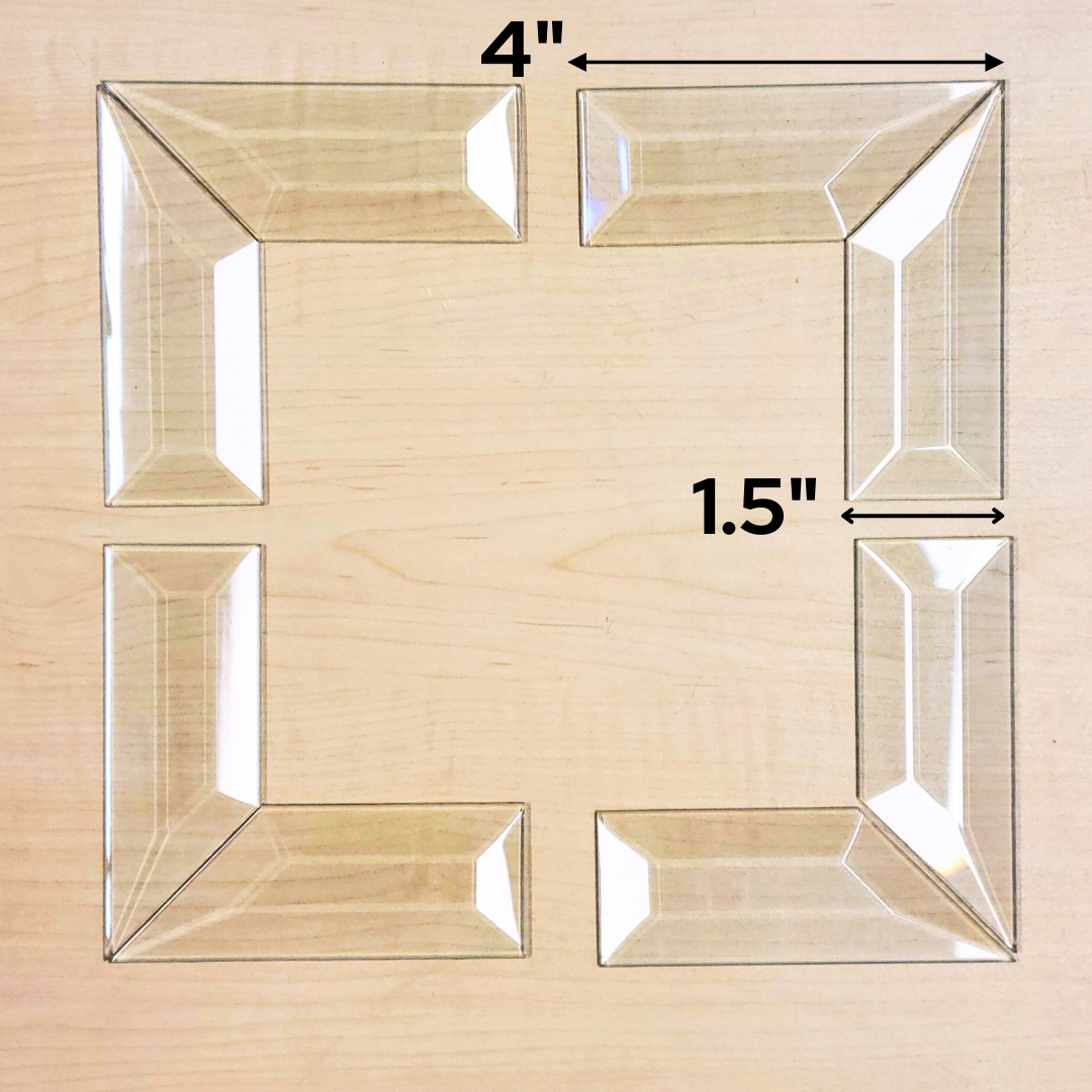 1 1/2"x4" 45° Mitered Corner Bevel Set (1.5 x 4 inch) | 8 or 30 packs