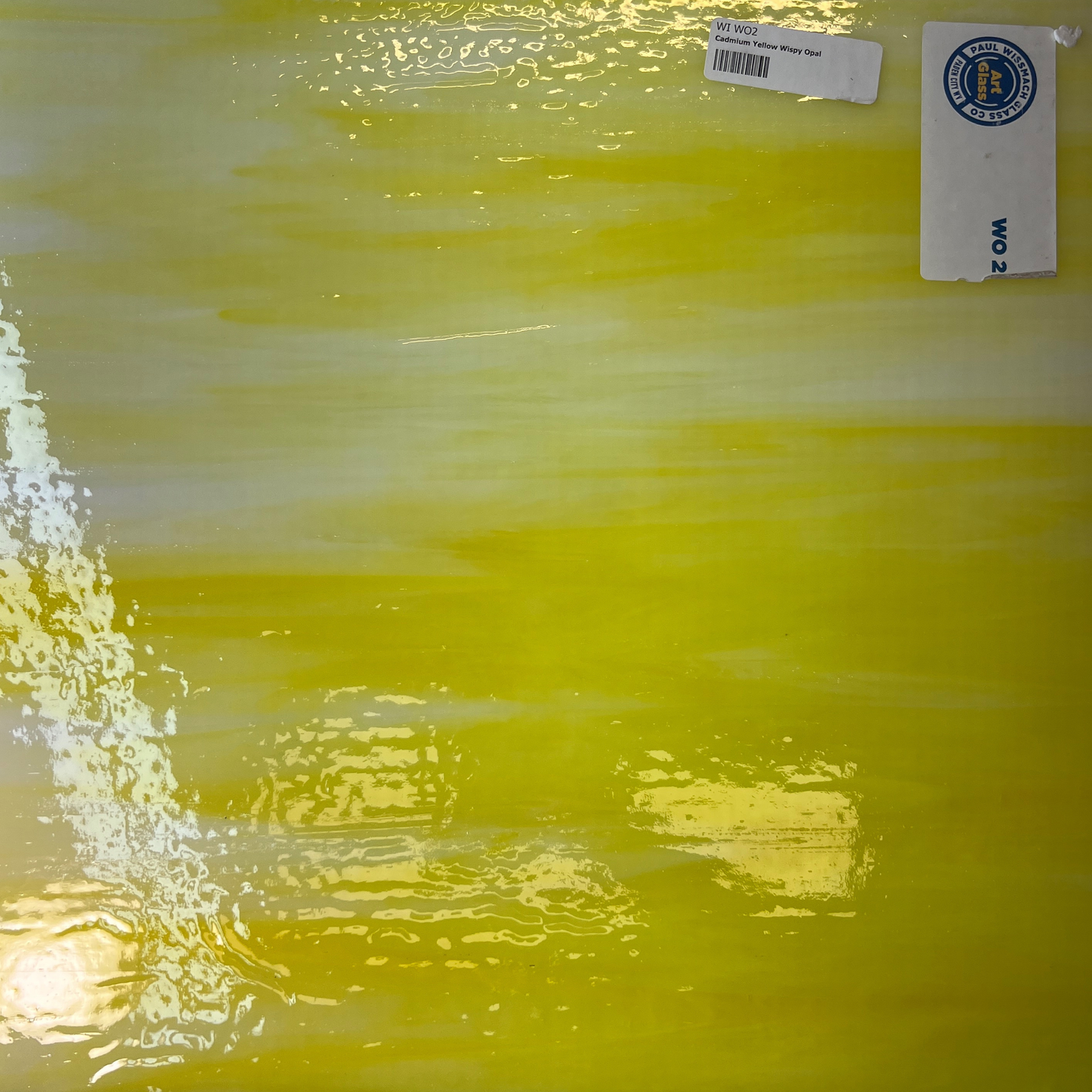 Cadmium Yellow - Olive Oil Stained Glass – Wissmach - 2 Sheets