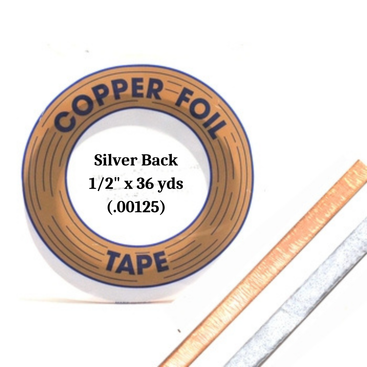 1/2" EDCO Silver Back Copper Foil Tape (36 yds)