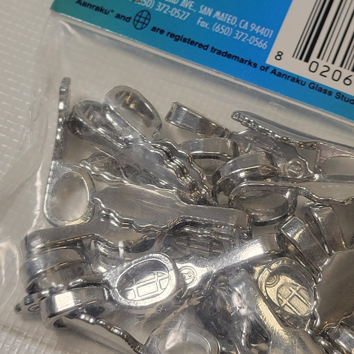 Leaf Shaped AANRAKU Nickel-Plated Jewelry Bails (10 x 25mm) | 25 Pack