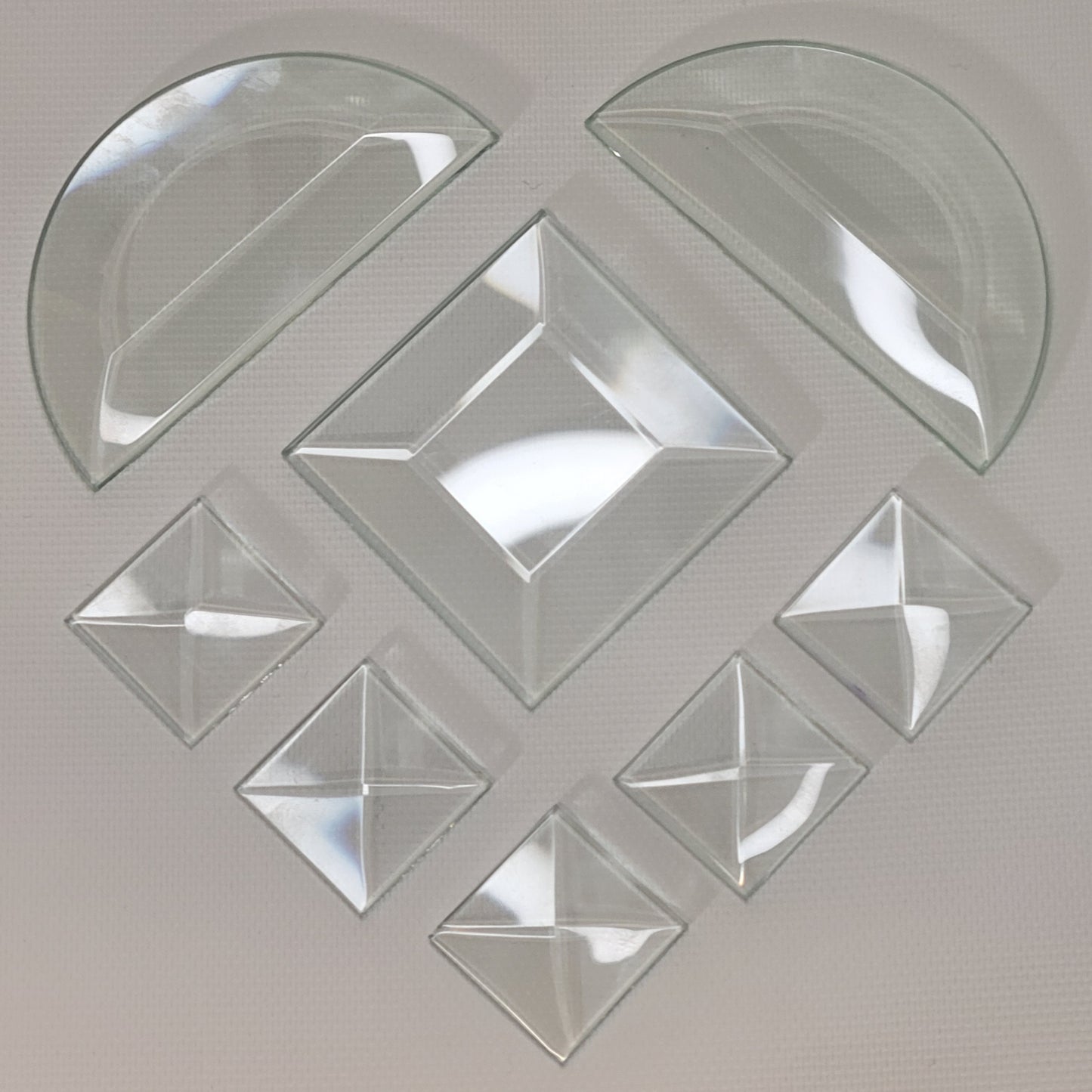 Project Kit: 5″ Multi Beveled Heart - 8 Piece