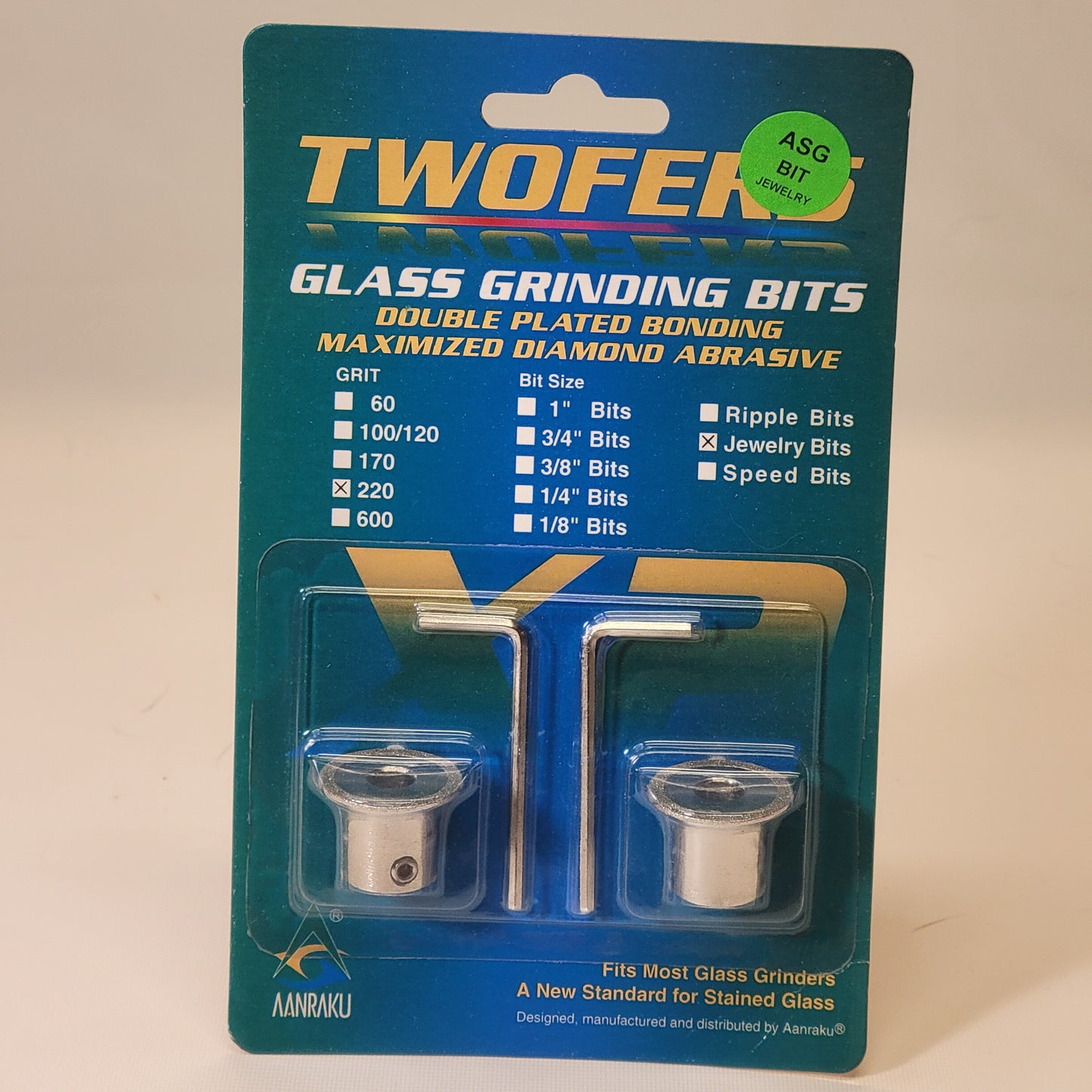 1" Aanraku Twofers Glass Grinding Bits (Fine 220 Grit)