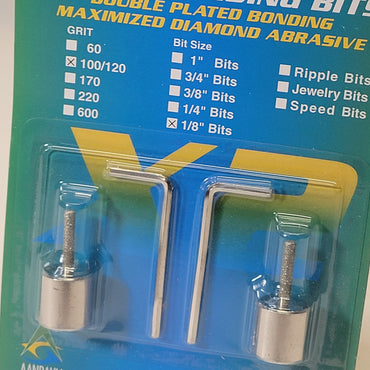1/8" Aanraku Twofers Glass Grinding Bits (100/120 Grit)