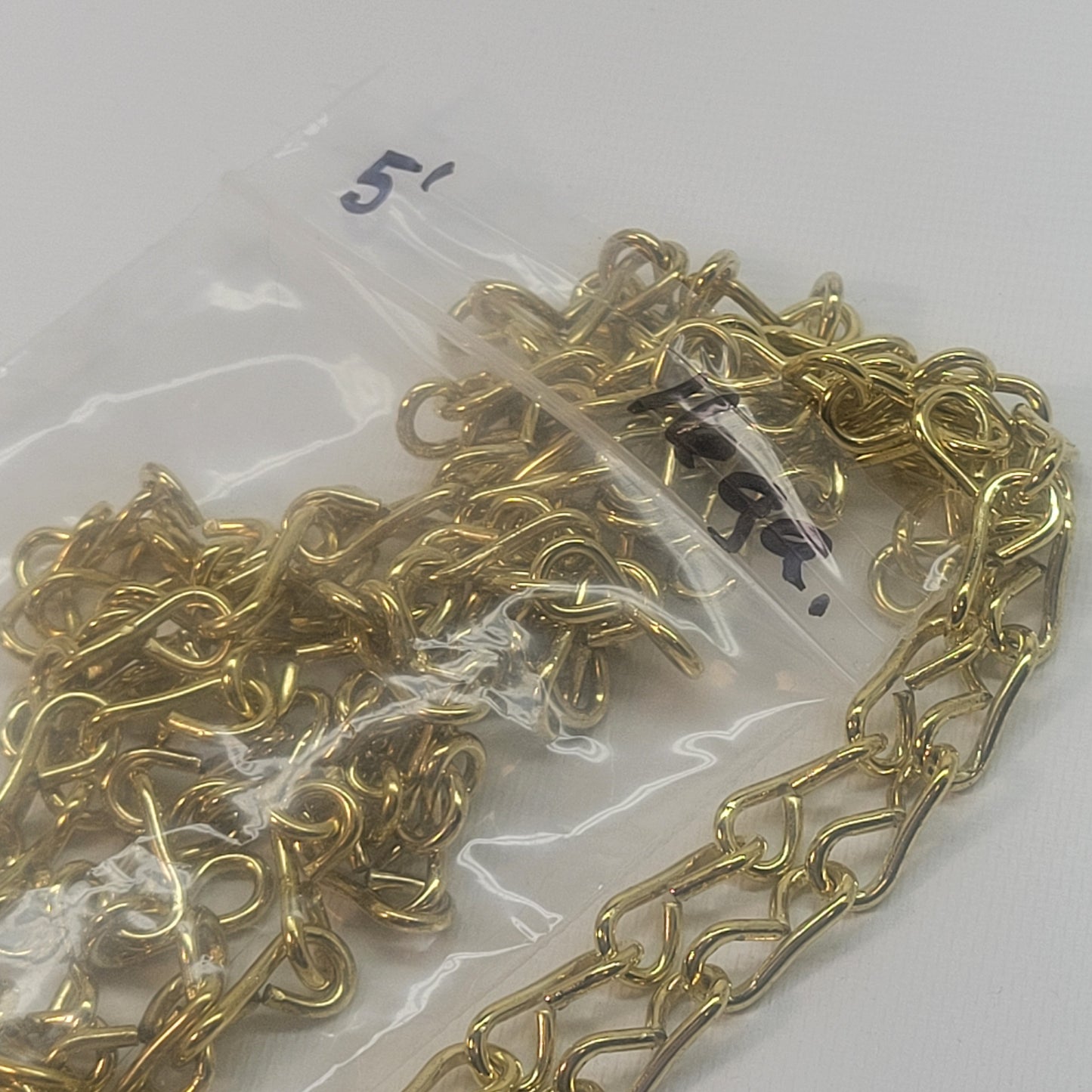 16g Brass Plated Jack Chain (5 Feet)