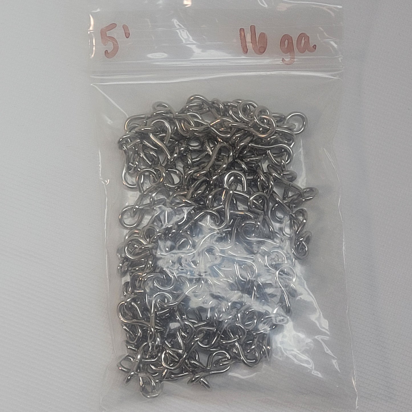 16g Steel-Plated Nickel Jack Chain | 5 Feet