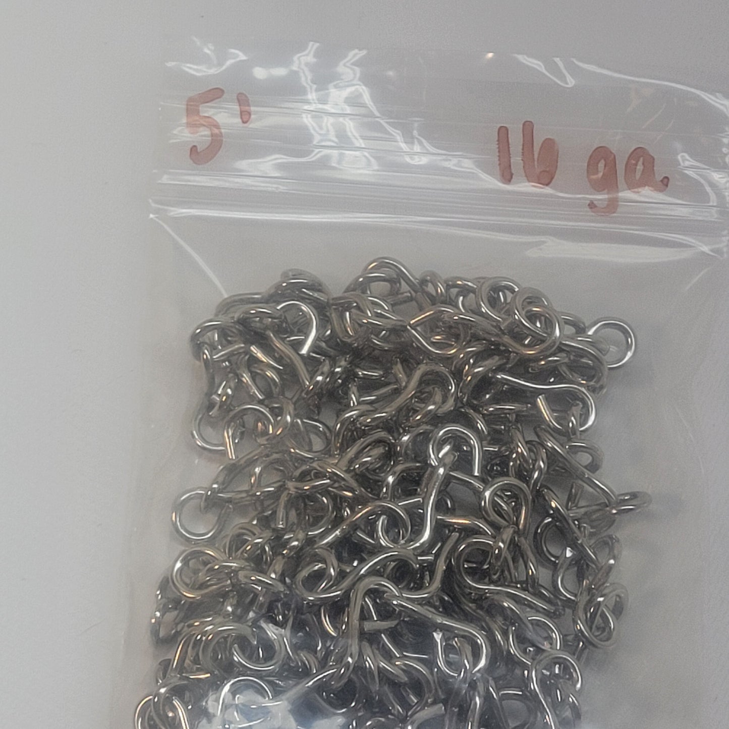 16g Steel-Plated Nickel Jack Chain | 5 Feet