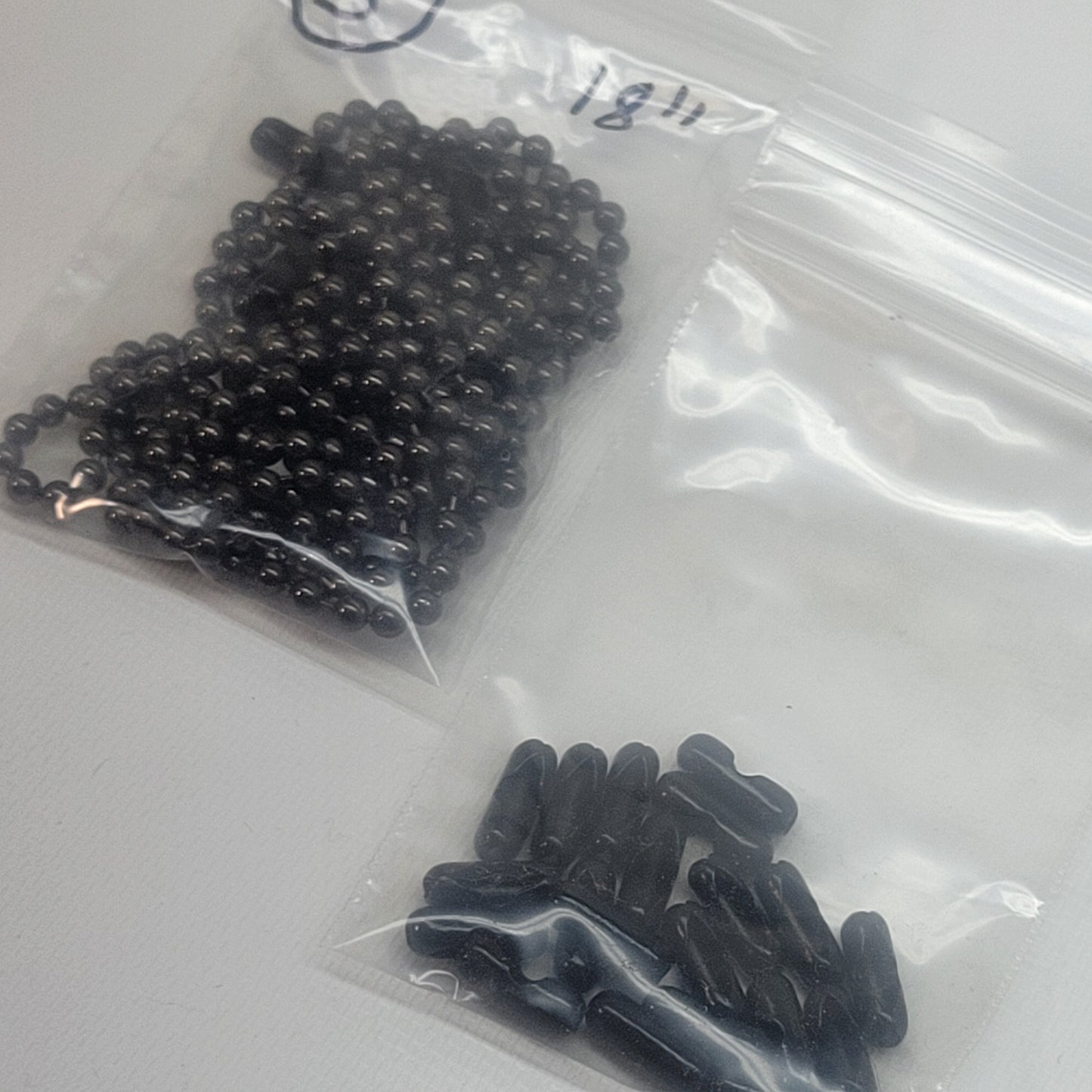 Black Ball Chain Set w/ Clasps (18 inch) | 3 Pack