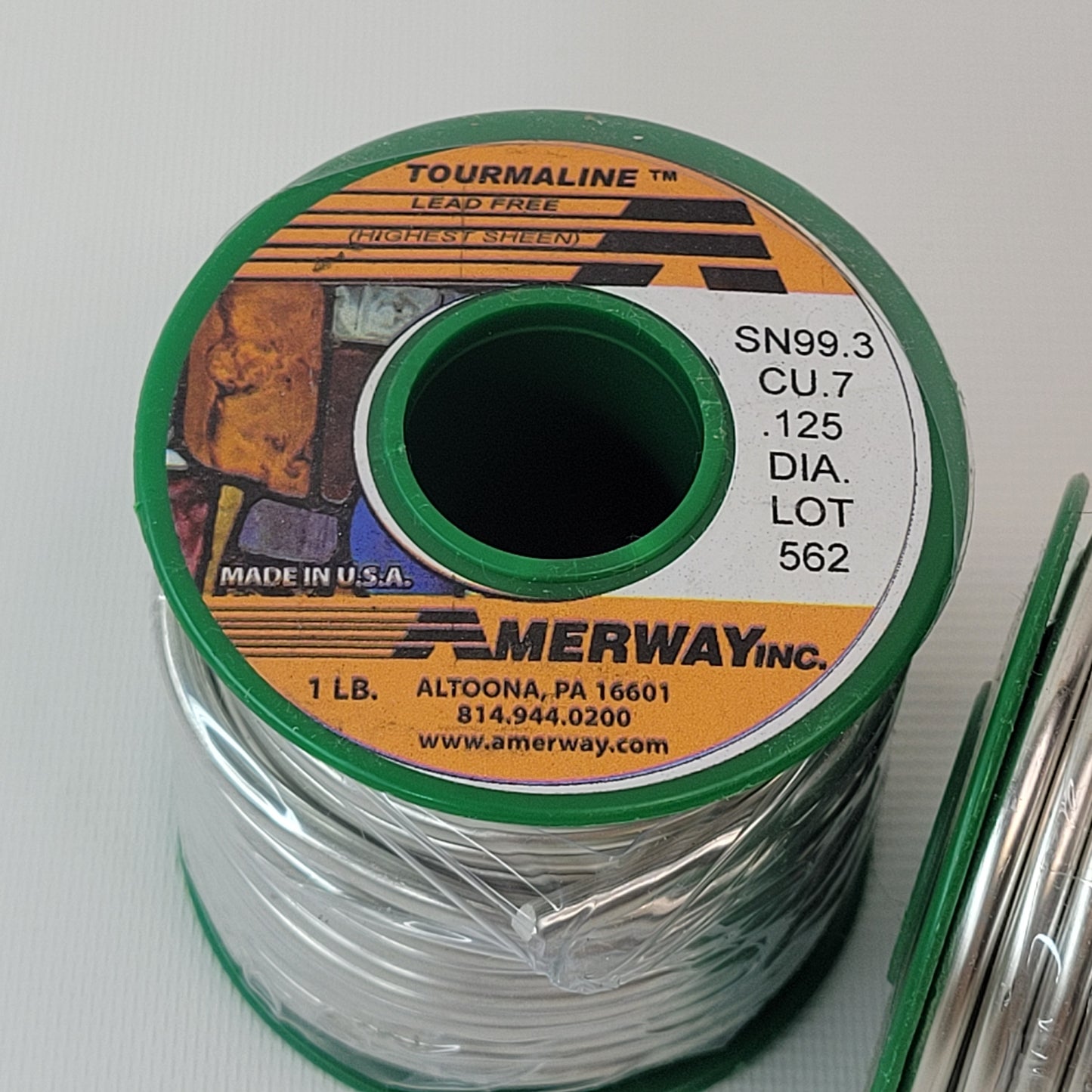 Amerway Tourmaline Lead Free Solder Roll - 1 lb (16 oz)