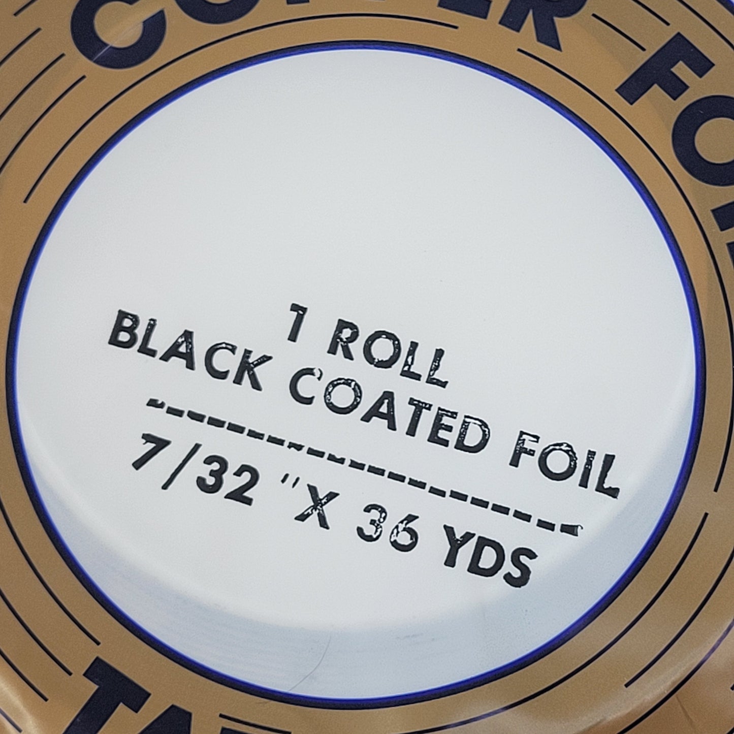 7/32" EDCO Black Back Copper Foil Tape (36 yds)