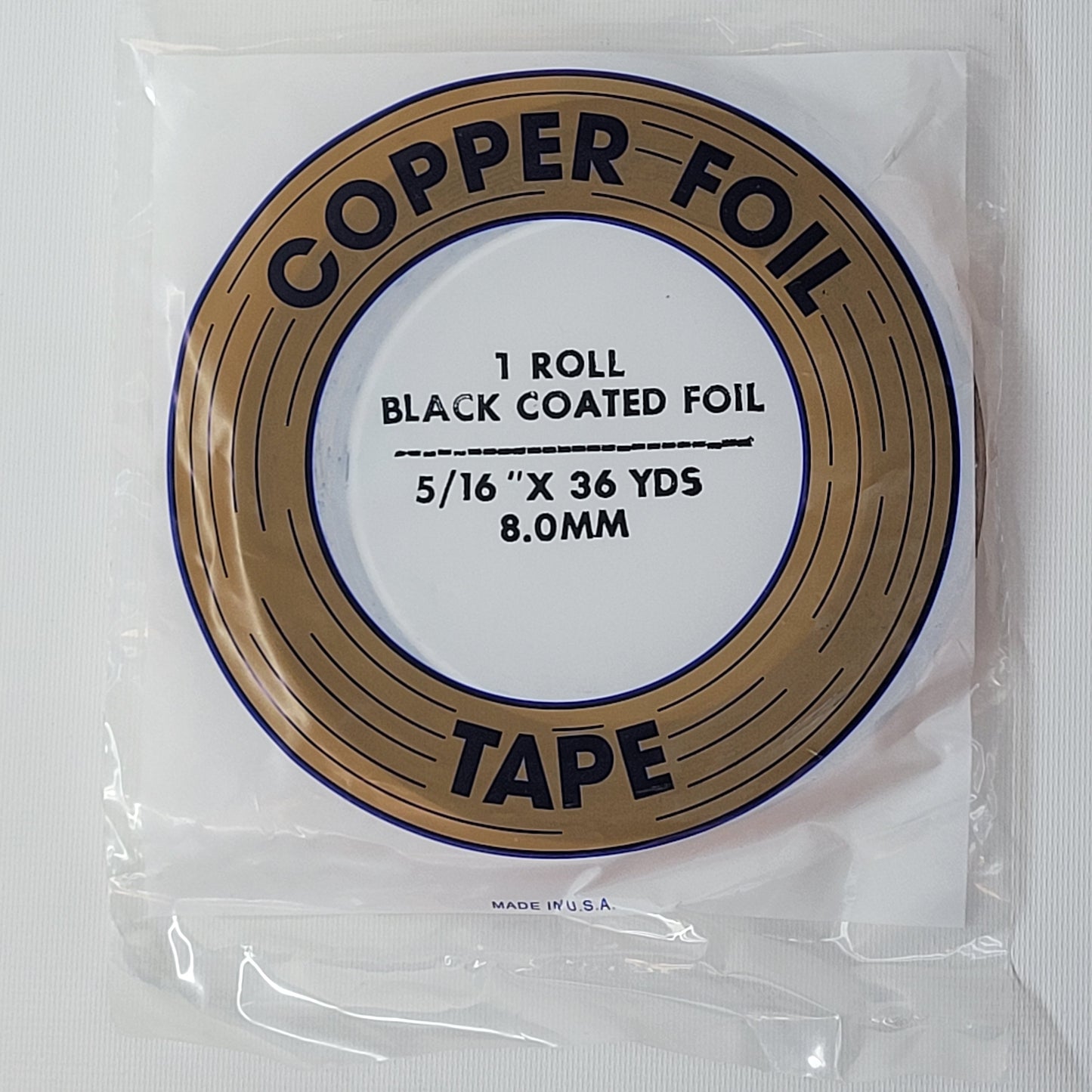5/16" EDCO Black Back Copper Foil Tape (36 yds)