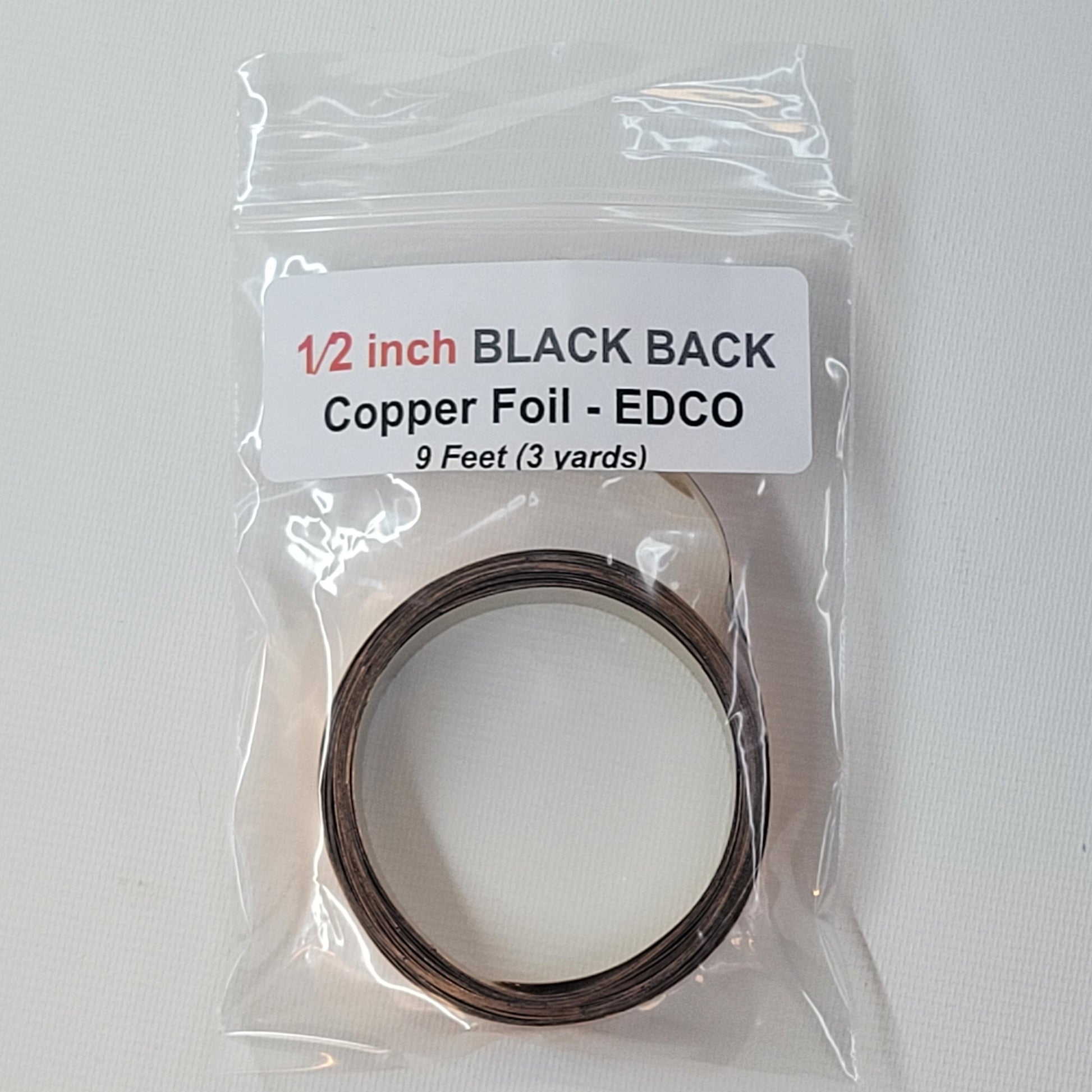 1/2 black back copper foil