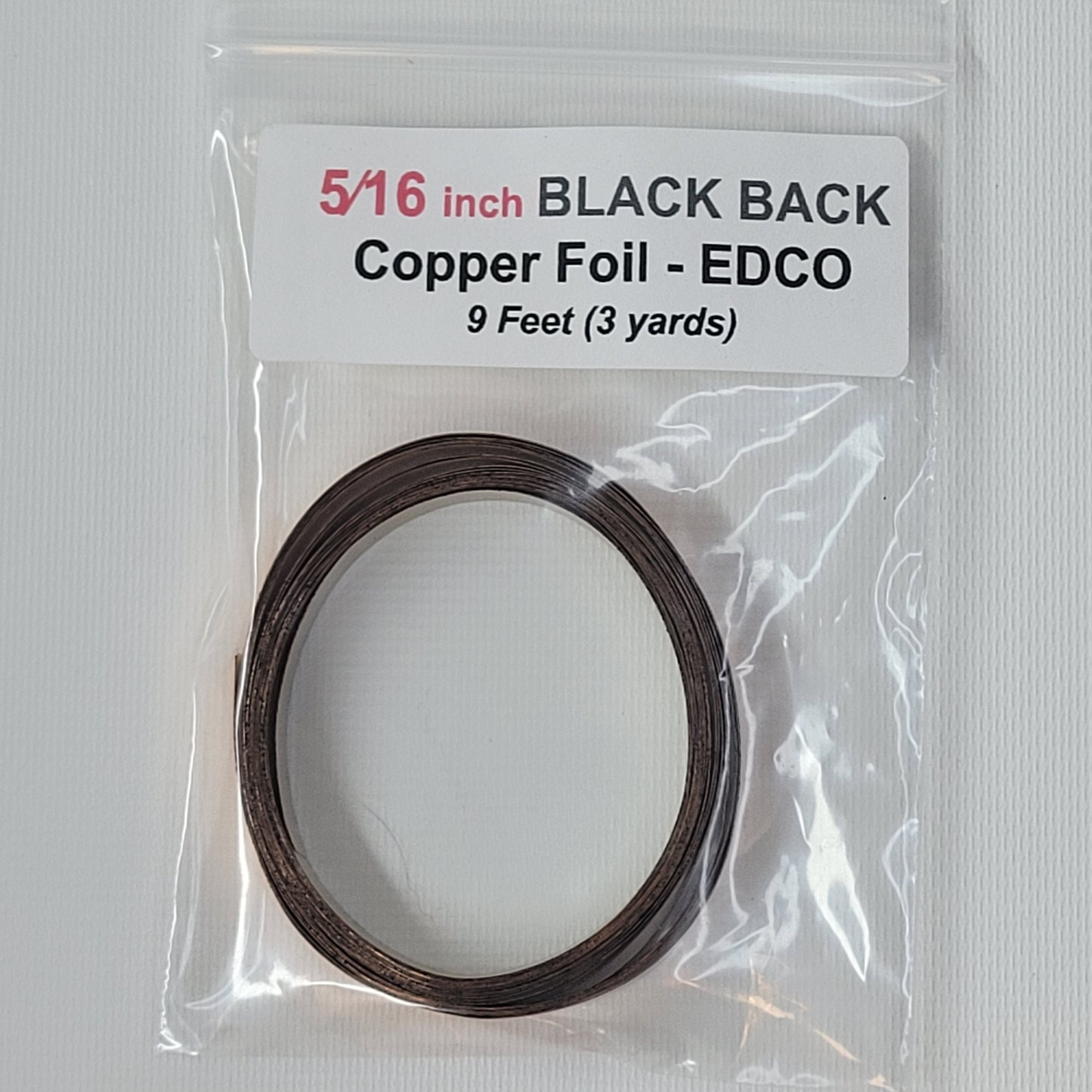 5/16" EDCO Black Back Copper Foil Tape (9 ft)