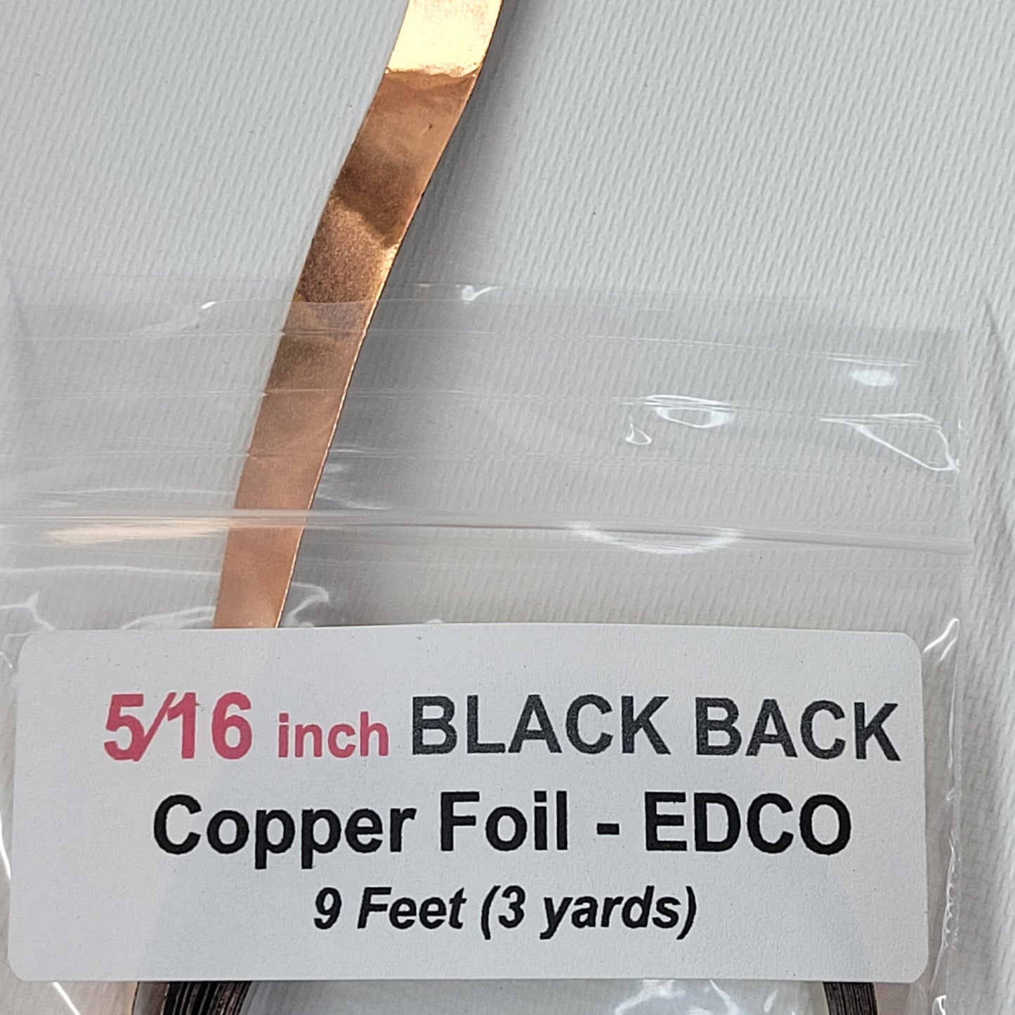 5/16" EDCO Black Back Copper Foil Tape (9 ft)