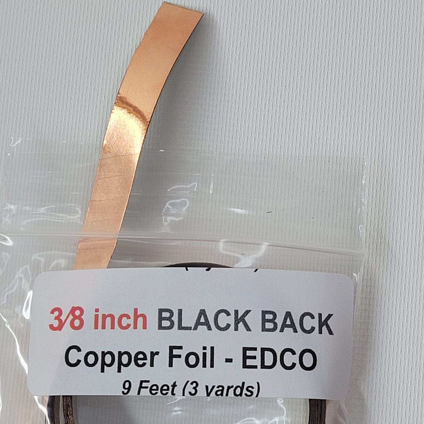 3/8" EDCO Black Back Copper Foil Tape (9 ft)