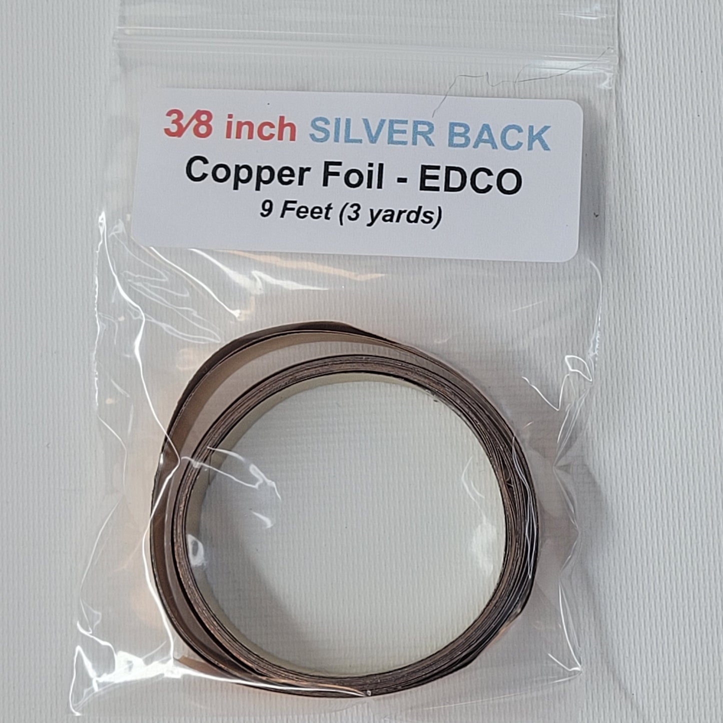 3/8" EDCO Silver Back Copper Foil Tape (9 ft)