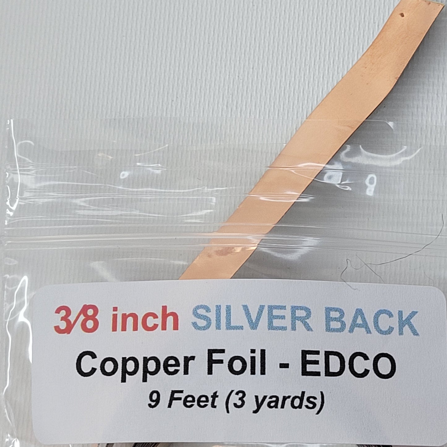 3/8" EDCO Silver Back Copper Foil Tape (9 ft)