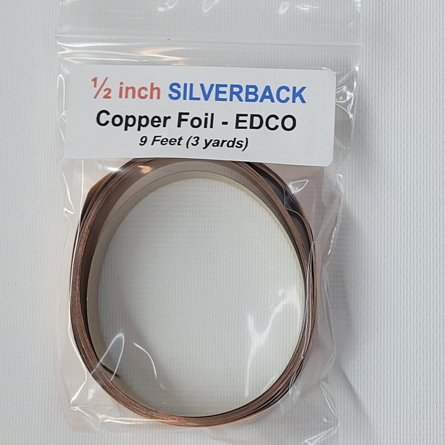 1/2" EDCO Silver Back Copper Foil Tape (9 ft)