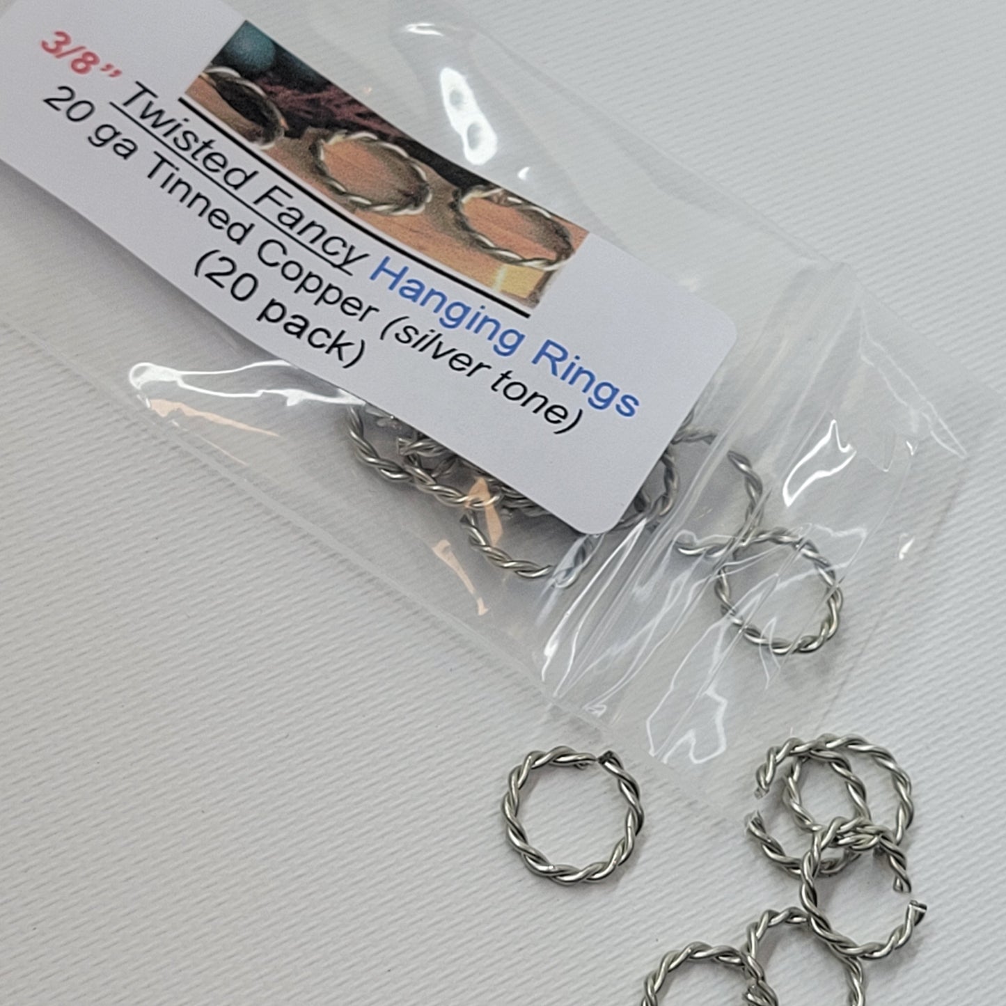3/8" Twisted Accent Rings | 20 Pack