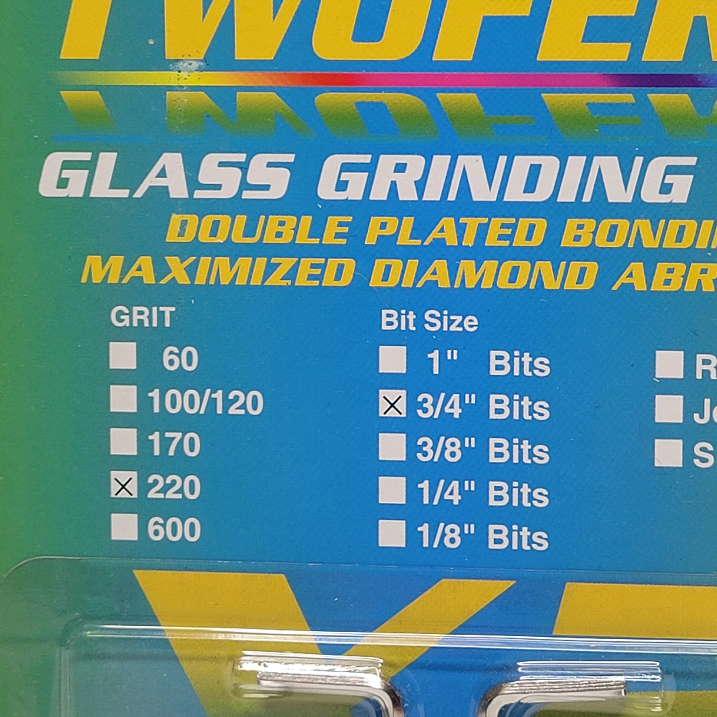 3/4" Aanraku Twofers Glass Grinding Bits (Fine 220 Grit)