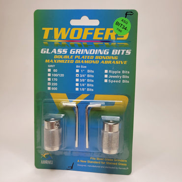3/4" Aanraku Twofers Glass Grinding Bits (Fine 220 Grit)