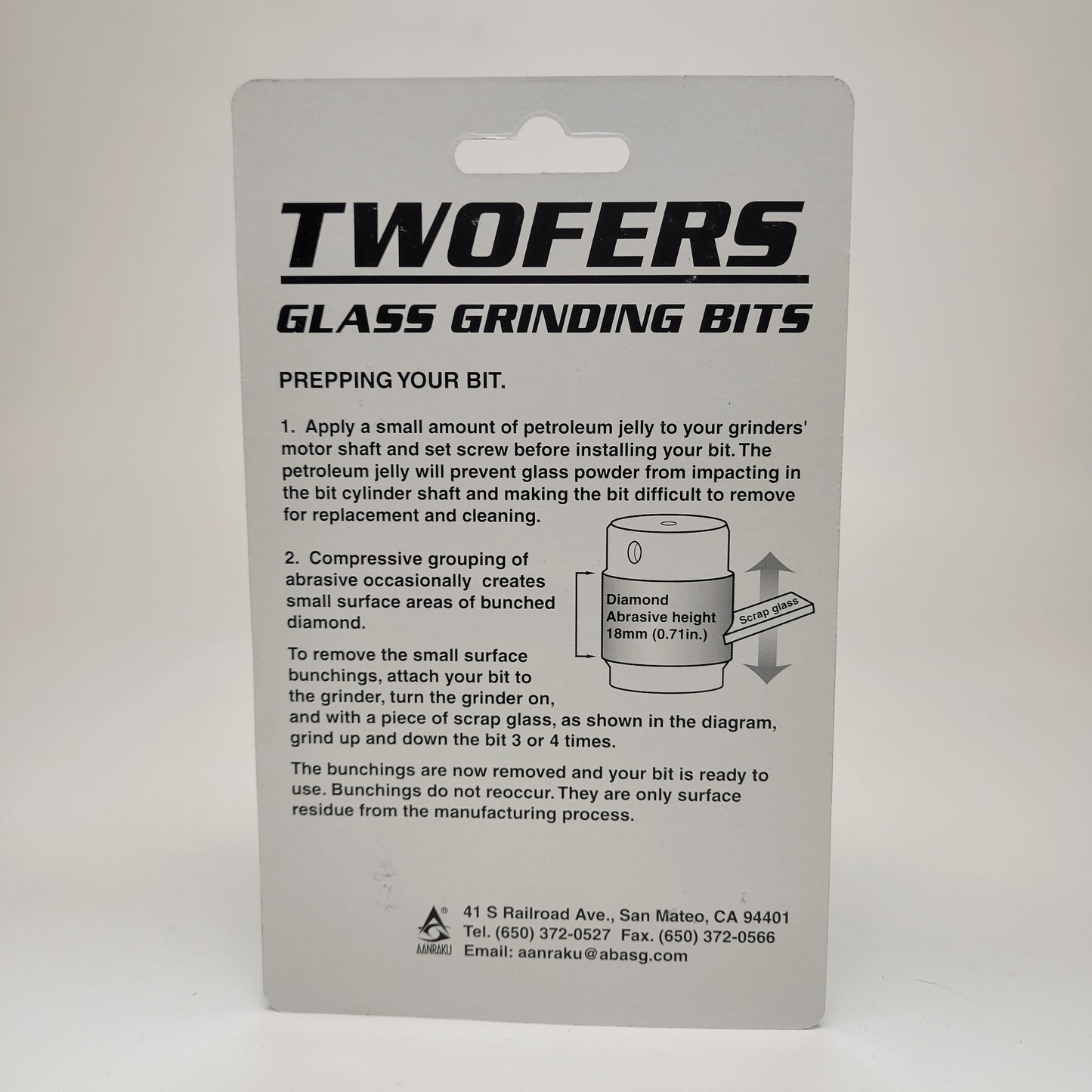 3/4" Aanraku Twofers Glass Grinding Bits (Standard Grit)