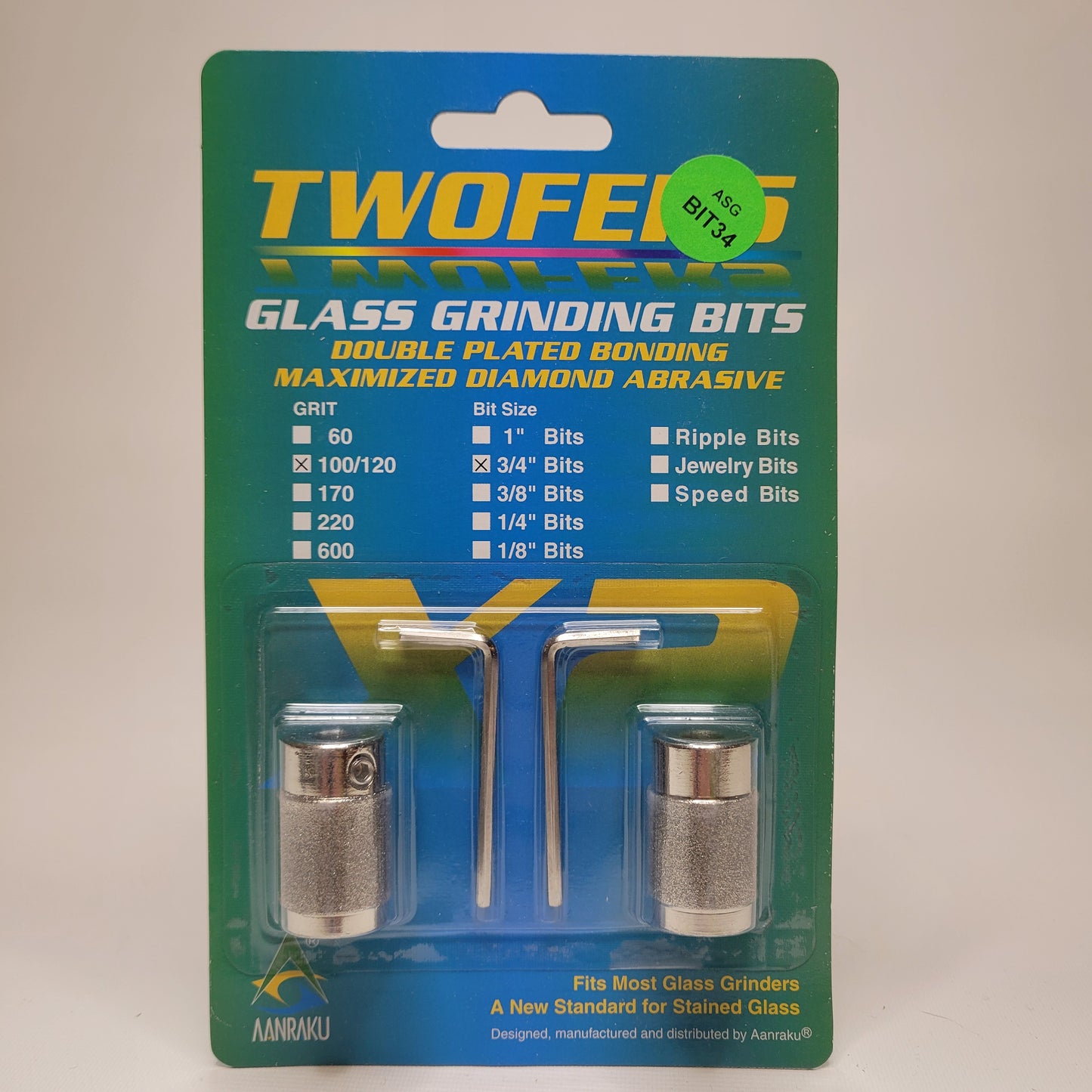 3/4" Aanraku Twofers Glass Grinding Bits (Standard Grit)