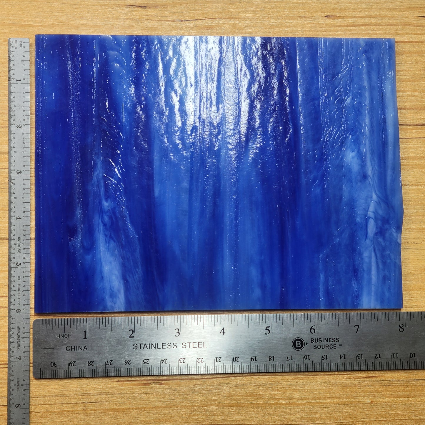 Blueberry - Blue Opal Wispy Stained Glass – Wissmach - 2 Sheets