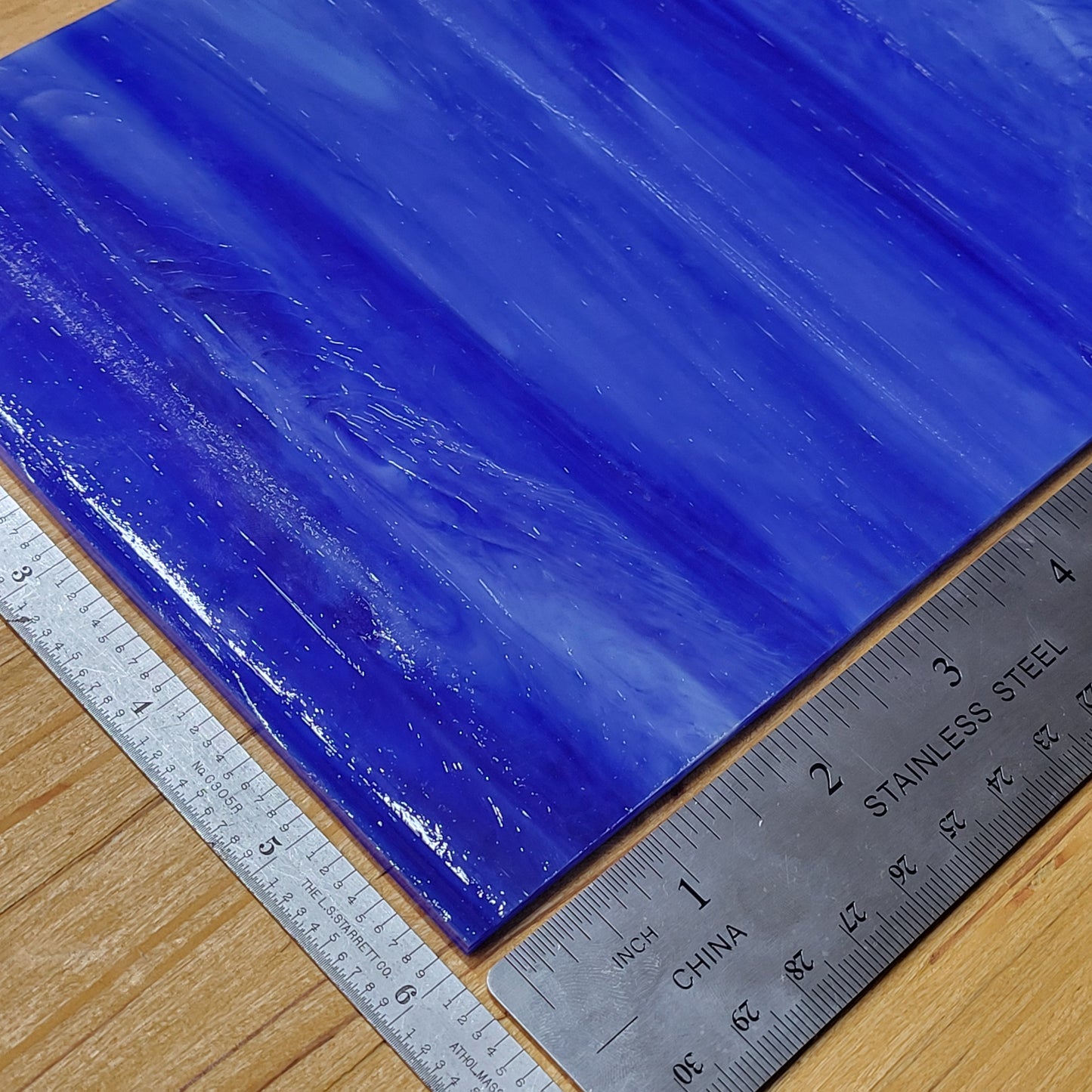 Blueberry - Blue Opal Wispy Stained Glass – Wissmach - 2 Sheets