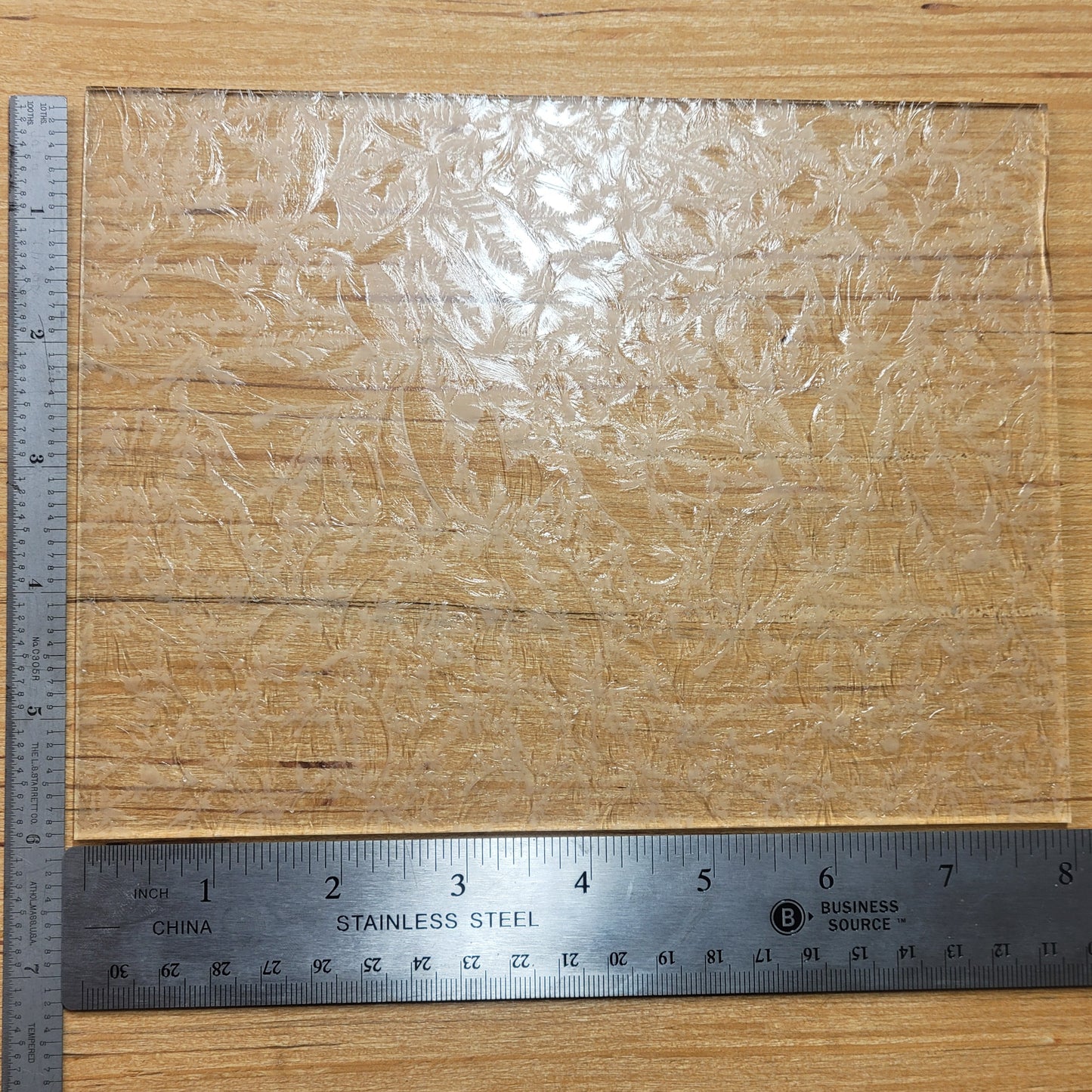 Clear Glue Chip Etched Stained Glass – Choice - 2 Sheets (6"x8")