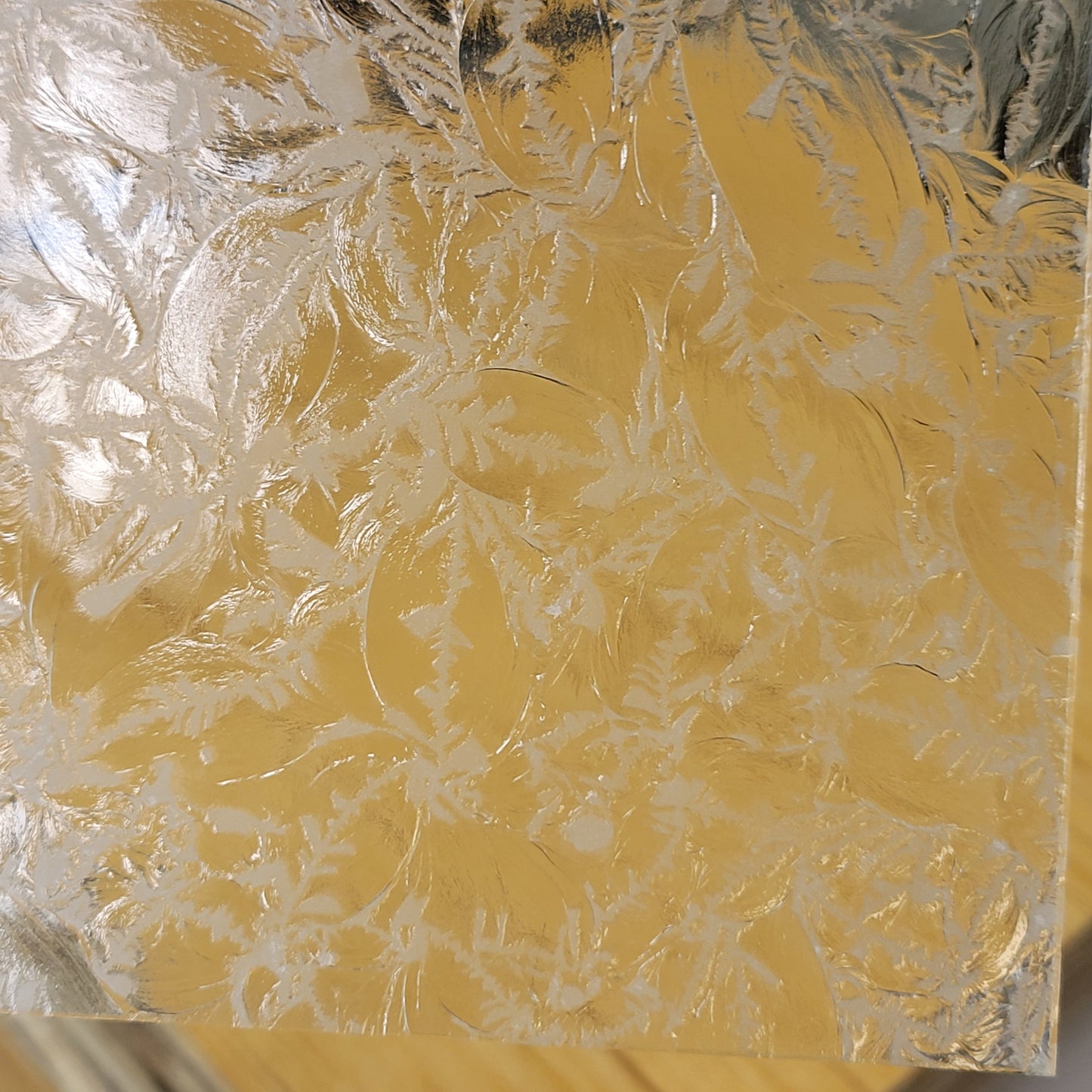 Clear Glue Chip Etched Stained Glass – Choice - 2 Sheets (6"x8")