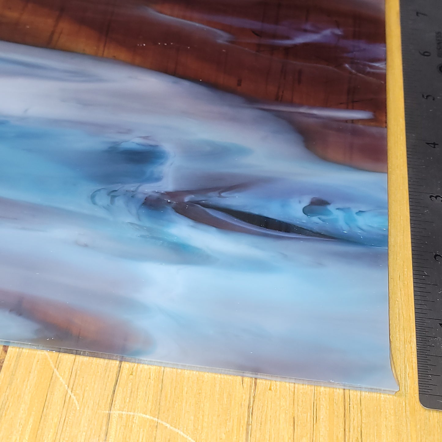 Nebula - Purple/Sky Blue/Opal Wisspy Stained Glass - 2 Sheets (6"x8")