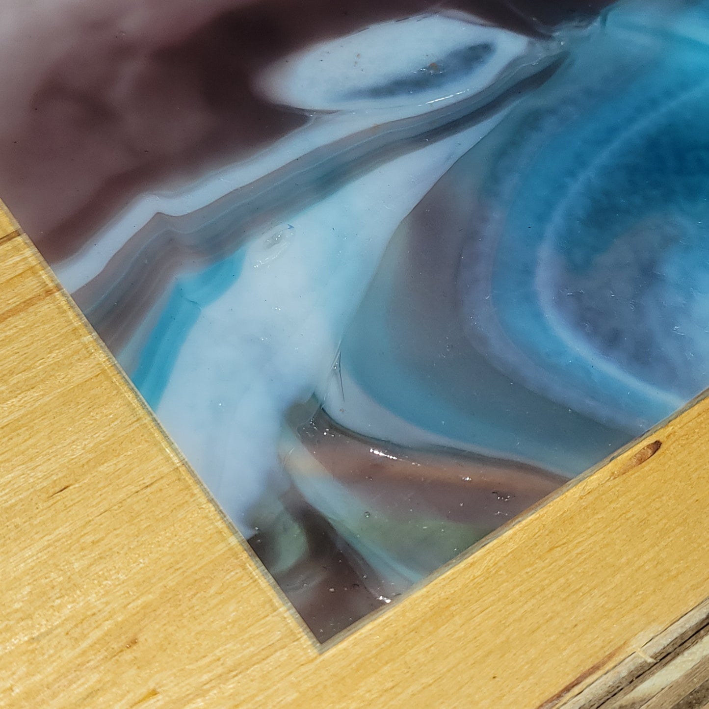 Nebula - Purple/Sky Blue/Opal Wisspy Stained Glass - 2 Sheets (6"x8")