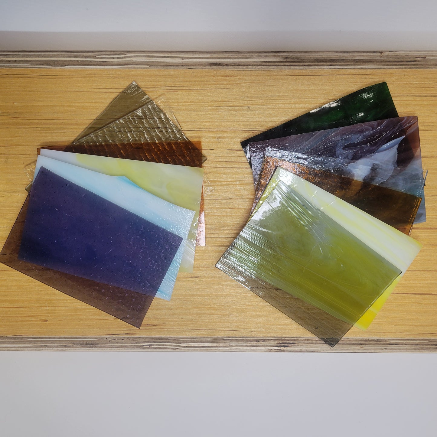 6 Piece Stained Glass Variety Pack - 4x6 inch pieces