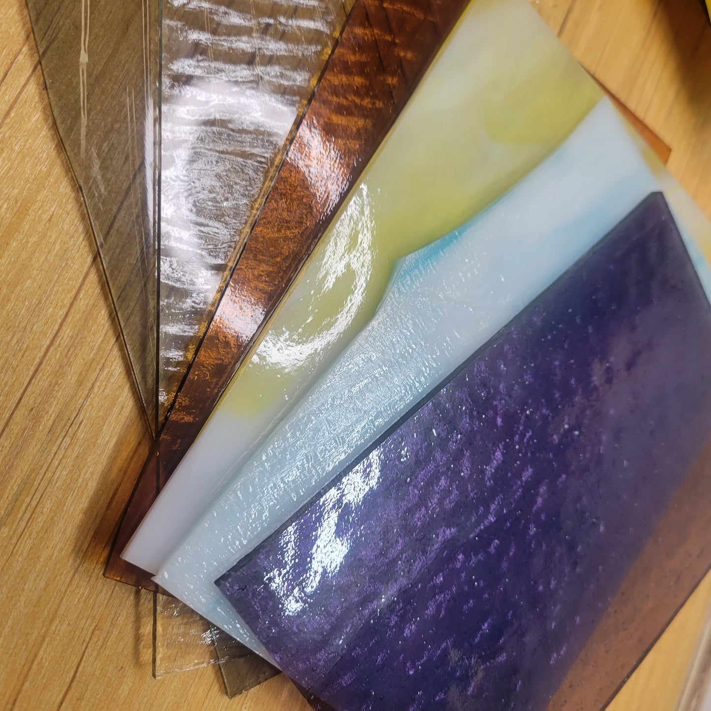 6 Piece Stained Glass Variety Pack - 4x6 inch pieces