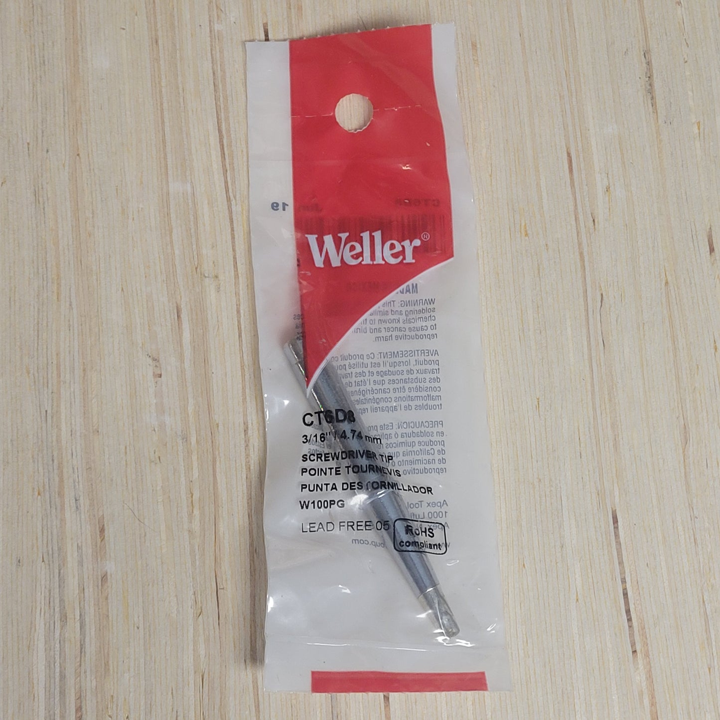 1/4" Tip for Weller W100PG