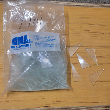 CLEARANCE Flat Glass Right Triangle Bundle | 1" × 2" (100+ Pieces)
