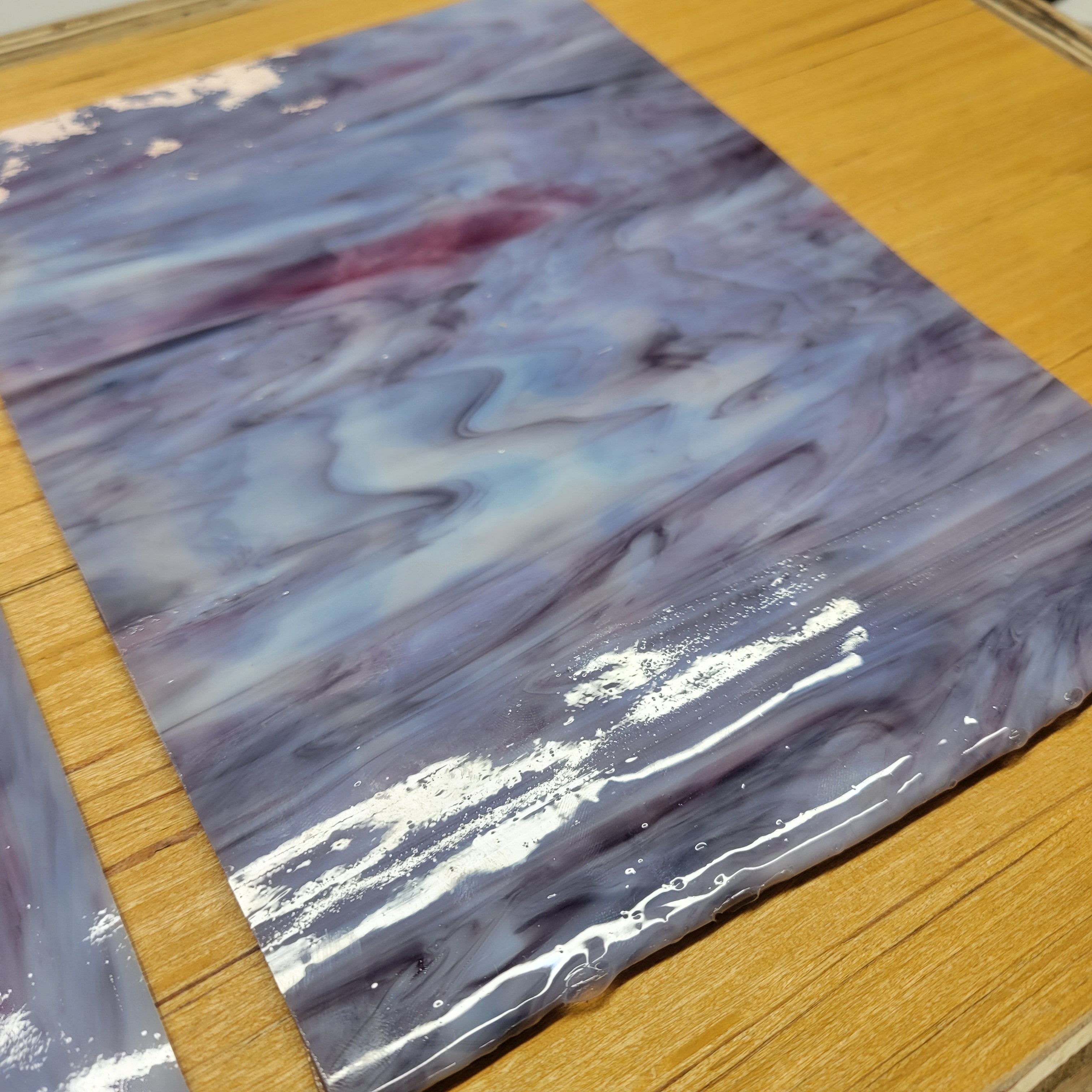 Neo Mix Pink Purple Streaky Wissmach Stained Glass | 2 Sheets - 2