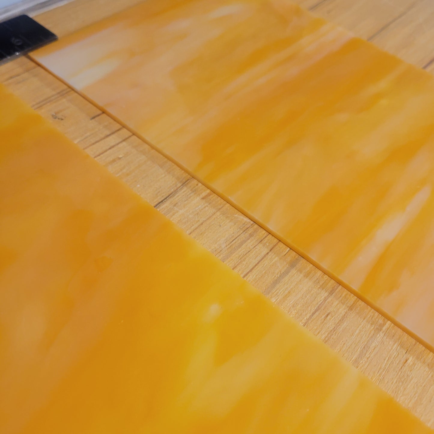 Orange Opal Streaky Stained Glass Sheets - 2 Sheets (5"x9")