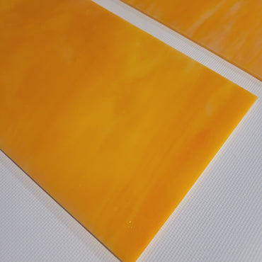 Orange Opal Streaky Stained Glass Sheets - 2 Sheets (5"x9")