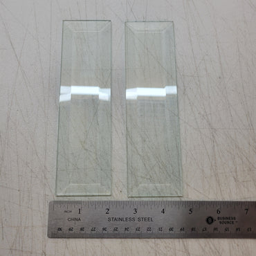 CLEARANCE 2"x7" Clear Bevel Rectangle | 2 Pack