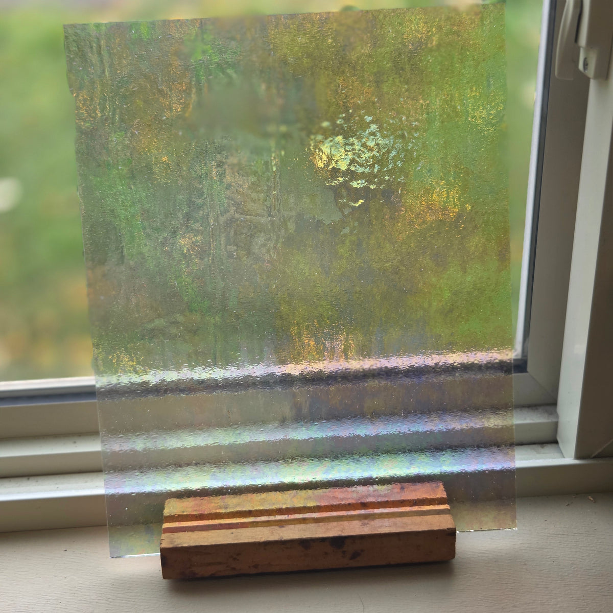 Clear Iridescent Luminescent Wissmach 96 Stained Glass – 2 Sheet Packs | 2 Size Options