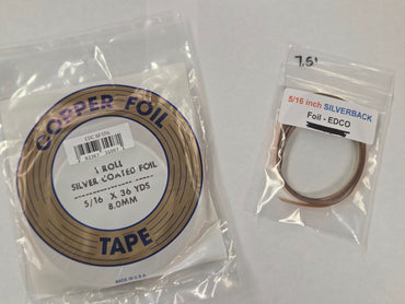 CLOSEOUT 5/16" EDCO Silver Back Copper Foil Tape (7.5 FT)