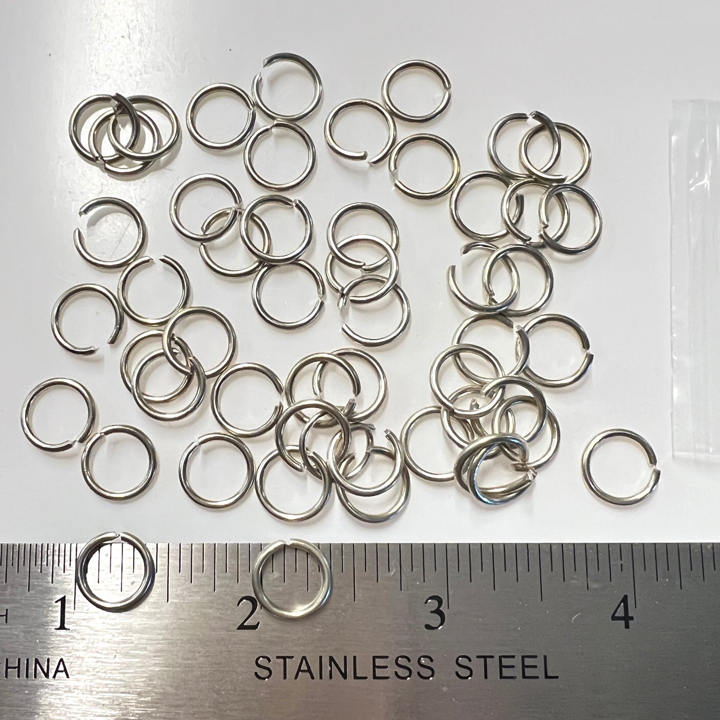3/8" Jump Rings – 16g Tinned Solid Copper | 50 Pack