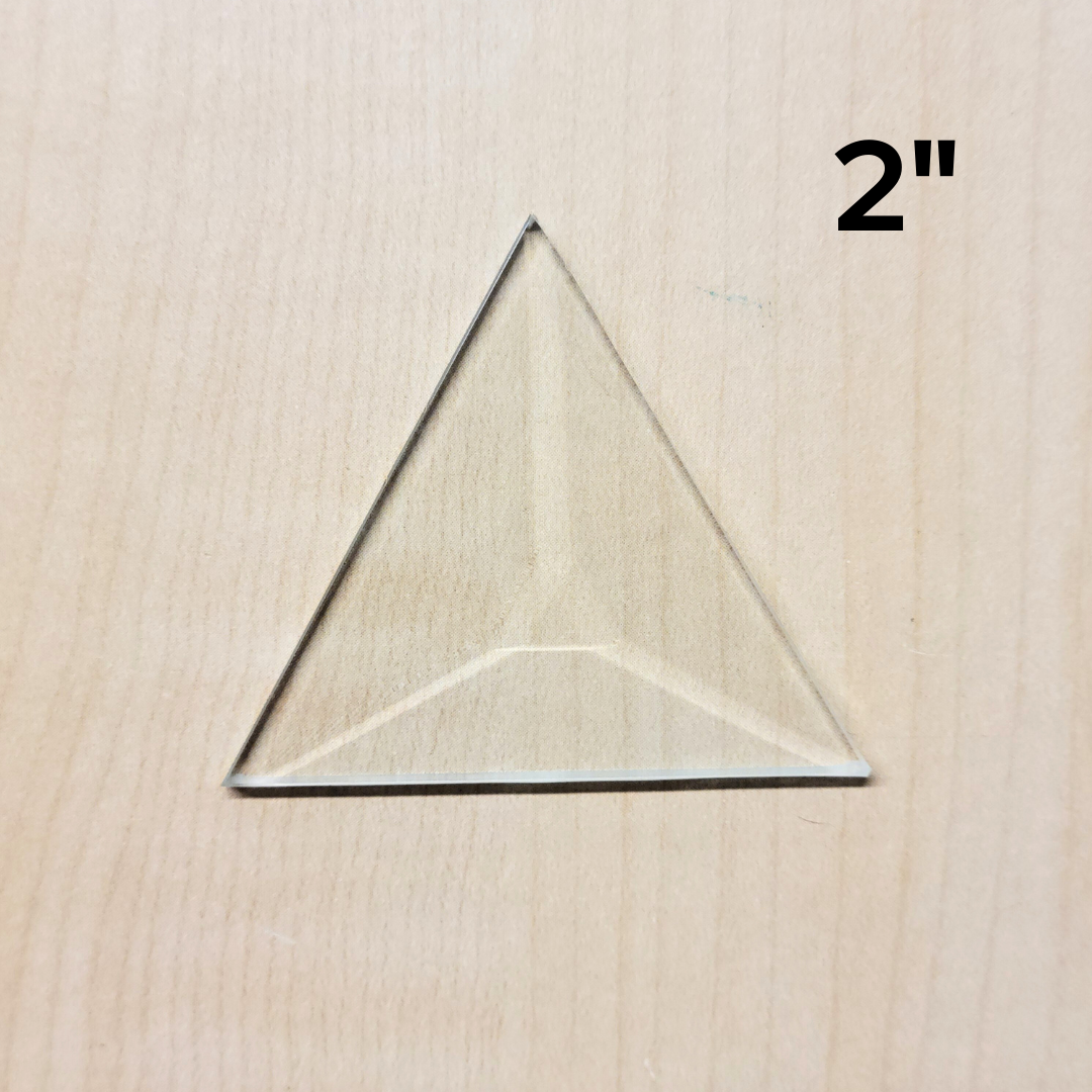 2" Clear Bevel Triangle (2 inch) | 30 Pack