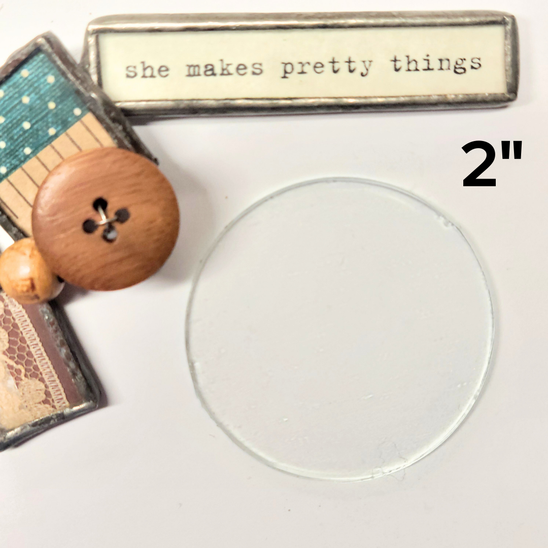2" Round Flat Glass Circles (2 inch) | 6 or 16 Pack