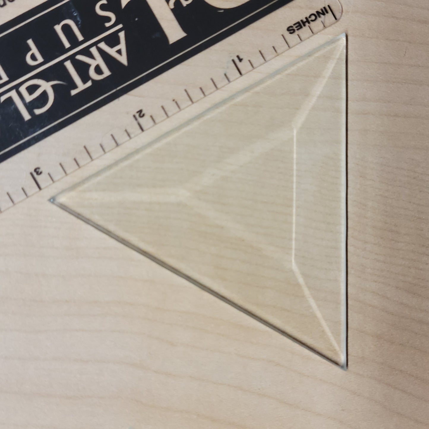 3" Clear Bevel Triangle (3 inch) | 10 or 30 Pack