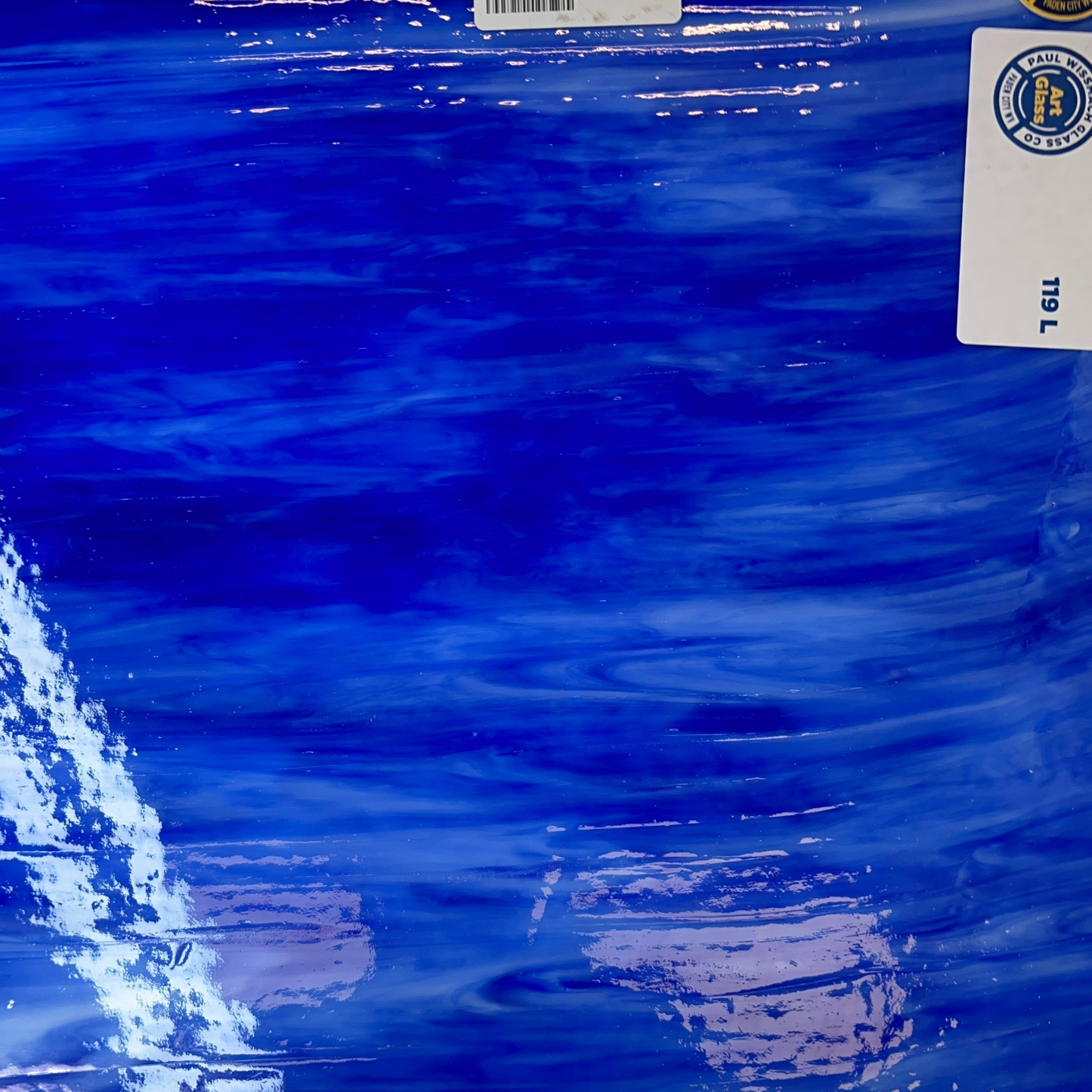 Blueberry - Blue Opal Wispy Stained Glass – Wissmach - 2 Sheets