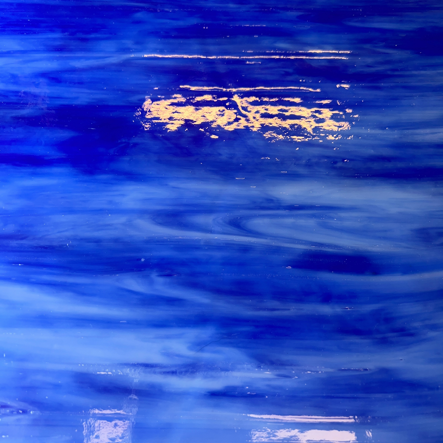 Blueberry - Blue Opal Wispy Stained Glass – Wissmach - 2 Sheets